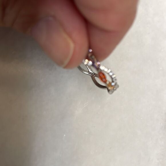 Sterling Silver Colorful Gem Stone Ring - Picture 9 of 10